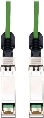 Vista 2 de Tripp Lite SFP+ 10Gbase-CU Cable de cobre pasivo Twinax compatible con Cisco SFP-H10GB-CU1M, negro 3.3 ft (N280-01M-BK)
