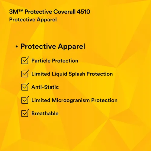 Vista 8 de 3M 4510Overoles desechables, 3XL, Blanco, 25