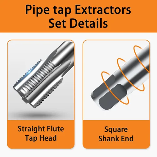 Vista 5 de DECKRKAT Grifo de tubería NPT de 1 pulgada, juego de grifos NPT de acero al carbono de precisión para roscas limpias y precisas, grifo NPT de 1