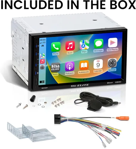 Vista 6 de BOSS Audio Systems Elite BE7ACP Estéreo de Coche - Pantalla de 7", Unidad Principal de Apple CarPlay y Android Auto, Estéreo de Coche Doble DIN