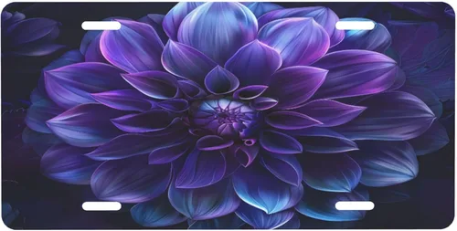 Vista 47 de Árbol de la vida - Placa de matrícula colorida abstracta divertida de aluminio para placas delanteras decorativas, impermeables, sin óxido