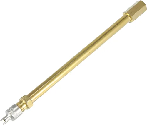 Vista 10 de X AUTOHAUX Adaptador de extensión de válvula de neumático automático de latón de 1.969 in/1.97 pulgadas de largo, extensor de vástago de neumático