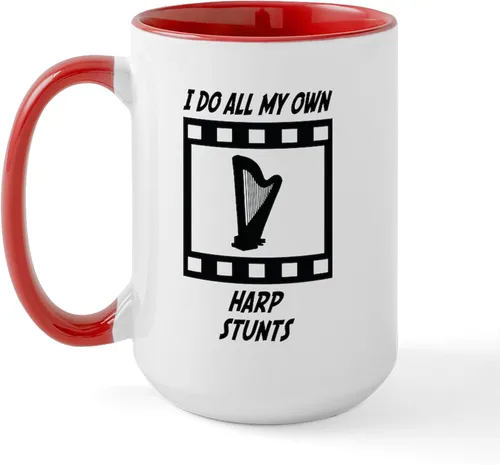 Vista 24 de CafePress I Do My Own Stunts Tazas Taza de café de cerámica de 15 oz (15.0 fl oz)