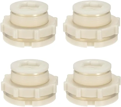 Vista 10 de Adaptador de conector de tanque de agua de plástico ABS de 1 pulgada, adaptador de conector de tanque de agua con tapones para barril de lluvia al