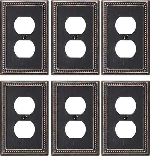 Vista 146 de Paquete de 2 cubiertas de placa de interruptor de luz de doble palanca, cubiertas decorativas de placa de doble interruptor Pearls, placa de pared