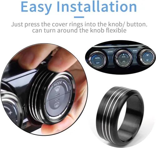 Vista 5 de Para Subaru - Cubierta de perilla de CA, accesorio para interruptor de consola central, botón de control de volumen, ajuste de anillo compatible