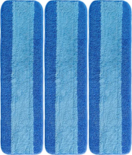 VanDuck Almohadillas de limpieza de microfibra compatibles con Bona Mop (paquete de 3) - Almohadillas de microfibra para mopa de madera dura de 18