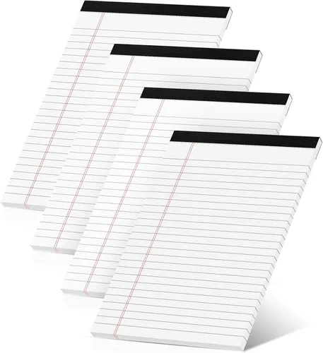 Vista 15 de Bloc de notas de colores de 5 x 8 pulgadas, paquete de 12 bloc de notas con rayas universitarias, papel rayado de 5 x 8 pulgadas, blocs de papel