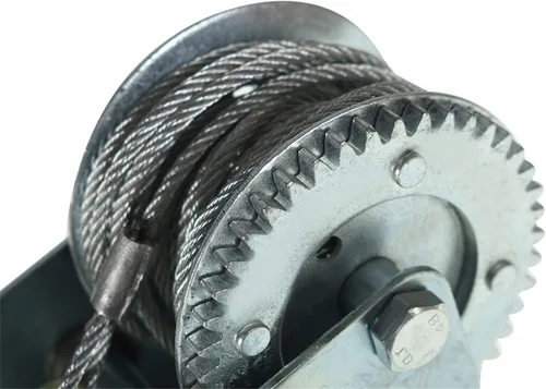 Vista 3 de Cabrestante de mano de 800 libras de alta resistencia para barco con cabrestantes manuales de cable de 26.2 ft, cabrestante de manivela portátil