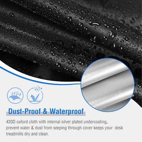 Vista 4 de Funda para caminadora debajo del escritorio, a prueba de polvo, cubierta protectora impermeable para caminadora, oficina, debajo del escritorio