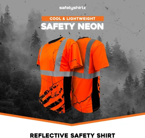 Vista 5 de SafetyShirtz Camisetas gráficas y de manga larga ANSI Clase 2 y 3 para hombre SS360