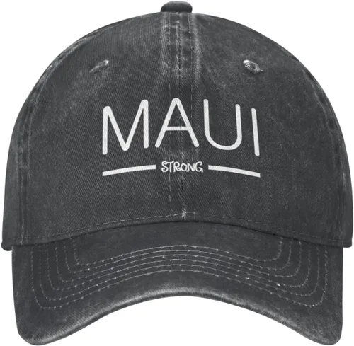Pray for Maui Hawaii - Gorro fuerte para hombres y mujeres, gorra de béisbol con estilo casquette ajustable, color negro