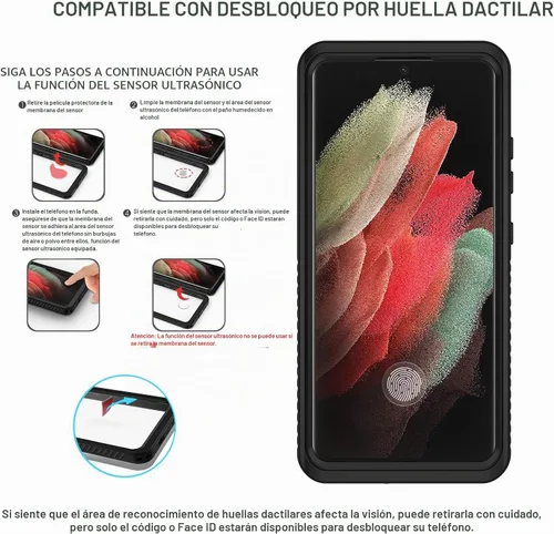 Vista 9 de Lanhiem Funda Magnética para Samsung Galaxy S25 Ultra, Funda Impermeable y Resistente al Polvo IP68, [Compatible con Magsafe]