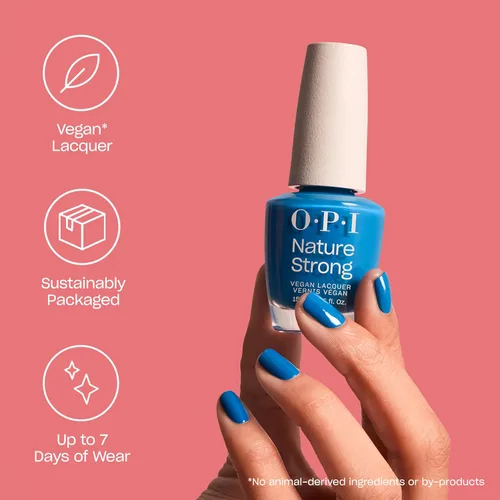 Vista 3 de OPI Nature Strong Natural Origin 3-Step System Botanical Base Coat, Top Coat, and Various Nail Polish Colors High Shine + Color Protection
