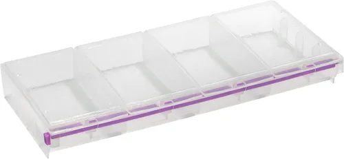 Vista 9 de Craft Mates - Caja de organizador grande con cerradura (púrpura)