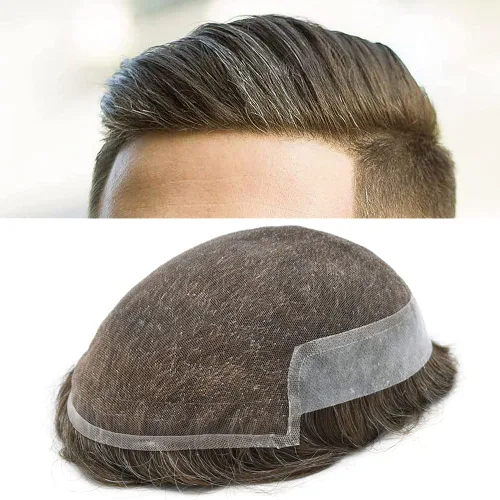 Vista 66 de Toupee - Sistema de cabello humano no quirúrgico para hombres Toupee indetectable de encaje para hombres, extensiones de cabello gris 100% cabello