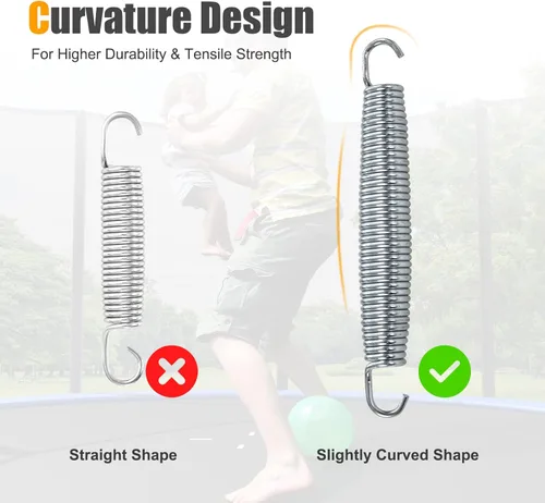 Vista 4 de Giantex Muelles galvanizados para trampolín de 7 pulgadas, kit de repuesto de resorte de alambre de acero, piezas de trampolín duraderas de alta