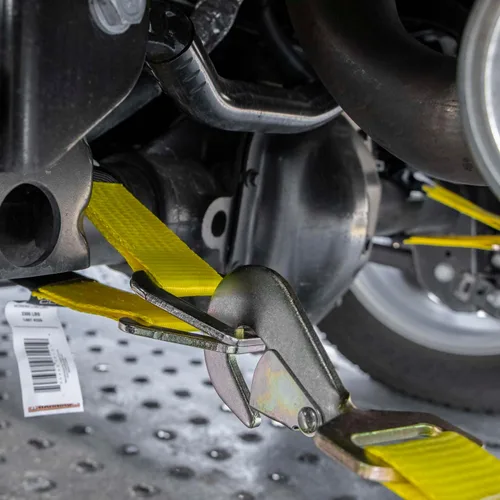 Vista 2 de VULCAN Correas de eje de amarre con almohadilla de desgaste, paquete de 4, amarillo clásico, carga de trabajo segura de 3,300 libras