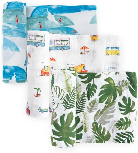 Vista 13 de Little Unicorn Juego de 3 mantas de muselina de algodón con limonada de bayas Juego de 3 100% algodón Supersuave Recién nacidos y bebés