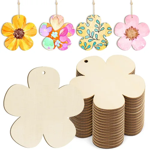Vista 37 de Adornos de Madera DAD para Pintar, Decoración de Fiesta de Cumpleaños del Día del Padre, Recortes Sin Terminar, 24 Piezas de 3.5 x 3 Pulgadas, Blanco