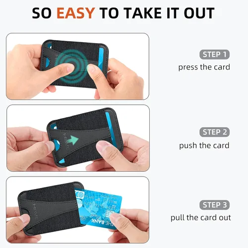 Vista 6 de HiWe Cartera Magsafe, cartera magnética Eiffel-Tower para iPhone serie 16/15/14/13/12, cartera de cuero, compatible con 6 tarjetas, delgado, bloqueo