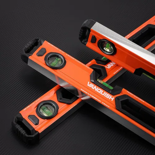 Vista 5 de VANQUISH Herramienta de aluminio resistente de los niveles de alcohol de la caja de nivel de 9 pulgadas con 3 frascos de burbuja 4765-09