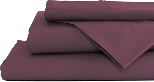 Vista 23 de Linen Home Juego de sábanas 100% de percal de algodón, fresco, ligero, sólido, tamaño individual, 3 piezas, 1 sábana encimera, 1 ajustable