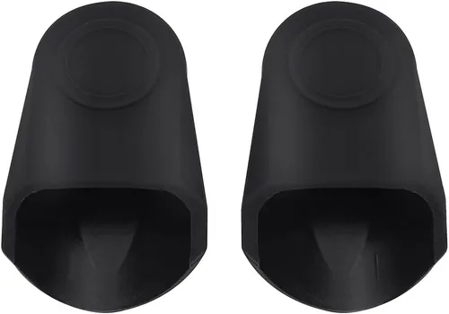 2 tapas de boquilla de saxofón, boquilla de clarinete protectora de goma para saxofón, accesorios para saxofón (negro)