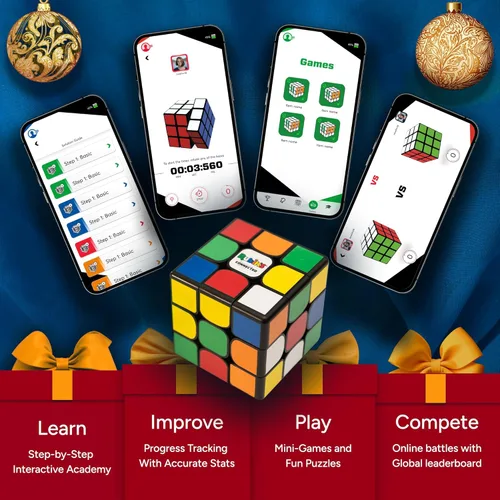 Vista 2 de The Original Rubik’s Connected, Go from Beginner to Pro in No Time. 3x3 Smart Magnetic Intelligent Speed Cube. User Friendly App & Online Battles.
