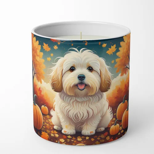 Vista 39 de Caroline's Treasures DAC1001CDL Affenpinscher Fall Decorative Soy Candle Nature Soy Wax Essential Oil Home Decor Ideal for Bedroom Kitchen Bath