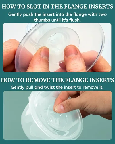 Vista 6 de Insertos de brida para extractores de leche – Silicona – Convertir 0.945 in a 0.512 in – Reemplazo de piezas de bomba – Compatible con Spectra