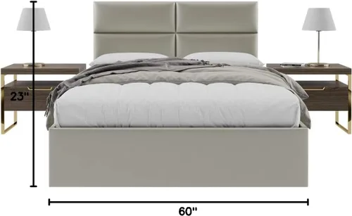 Vista 141 de Vänt - Paneles tapizados de cabecera para montar en la pared, diseño Isabelle, 60 x 23 pulgadas, configuración de 4 paneles individuales