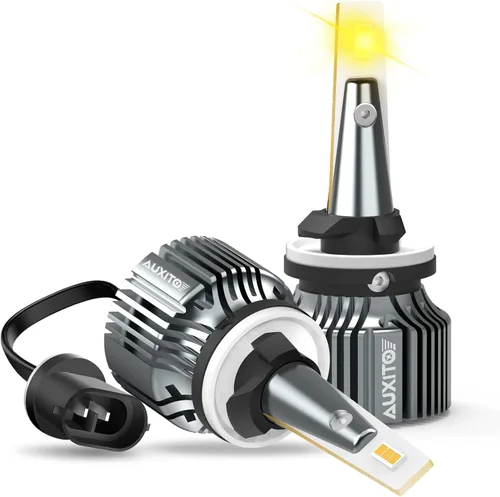 AUXITO 880/899/893 LED Fog Light Bulbs 3000K Golden Yellow 18000LM, 1000% Brighter Amber Fog Lights Kit, 1:1 OEM Replacement for Cars Trucks SUVs,