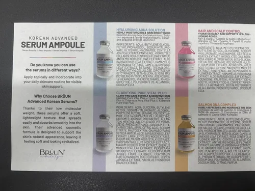 Vista 3 de BRÜUN SD - Control Salmon DNA Ampolla - Micro Needling Korean Serum Booster para rostro y cuerpo para usar con y sin Derma Pen Microneedling Skin