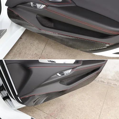 Vista 7 de Kit antipatadas de fibra de carbono real 3D suave para moldura de panel de puerta interior de automóvil, compatible con Corvette C8 Stingray Z06 Z51