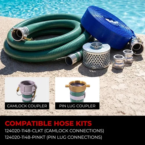 Vista 7 de Honda WT20 Bomba de basura de construcción a gas de 2 pulgadas (WT20XK4AC)