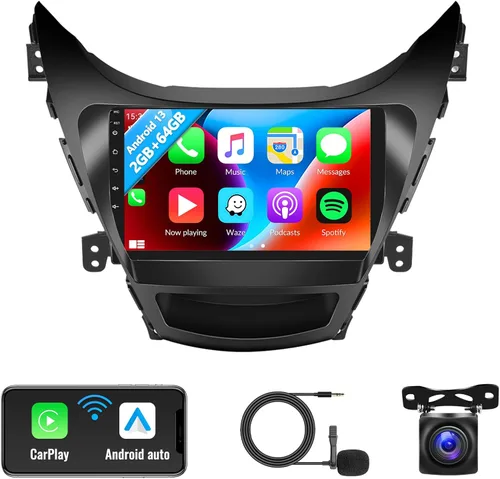 Vista 8 de SIXWIN 1G+32G Radio de Estéreo de Coche Android para Hyundai Elantra 2011 2012 2013 con Apple Carplay Inalámbrico Android Auto Bluetooth pantalla