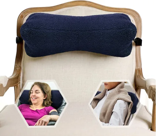 Weysat 2 piezas de almohada para el cuello para la cabeza reclinable cojín de apoyo para la cabeza del perro almohada de apoyo lumbar con correa