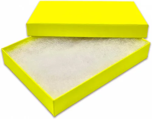 Vista 8 de TheDisplayGuys - Paquete de 25 cajas de regalo de papel kraft neón relleno de algodón #21 - Azul (2 5/8 x 1 5/8 x 1 pulgadas)