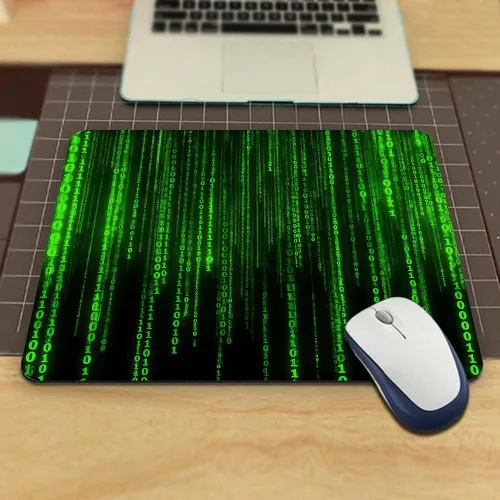 Vista 4 de Alfombrilla de mouse para juegos, estilo matriz, codificación, de goma antideslizante, para computadoras, laptop, oficina, hogar, rectangular