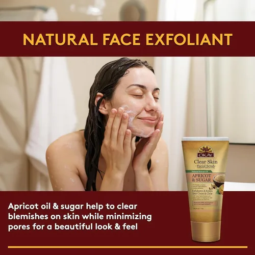 Vista 2 de OKAY Pure Naturals Apricot & Sugar Facial Scrub - 6 oz / 5.7 fl oz