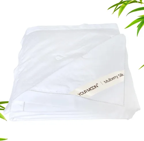 Vista 11 de YOUR MOON Edredón de seda de morera de hebras largas de lujo para verano/primavera, ligero, tamaño Queen, 100% relleno natural de seda de hebras