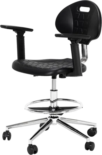 Frassie Silla del taburete del laboratorio del poliuretano con los apoyabrazos, silla del balanceo de la tarea para el laboratorio y el recinto