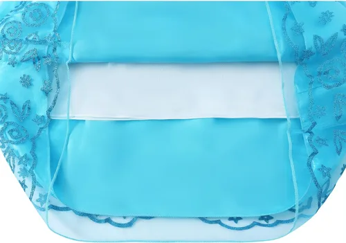 Vista 8 de Aoiviss Disfraz de princesa Elsa para niñas, vestido de Frozen para Halloween, cumpleaños, cosplay