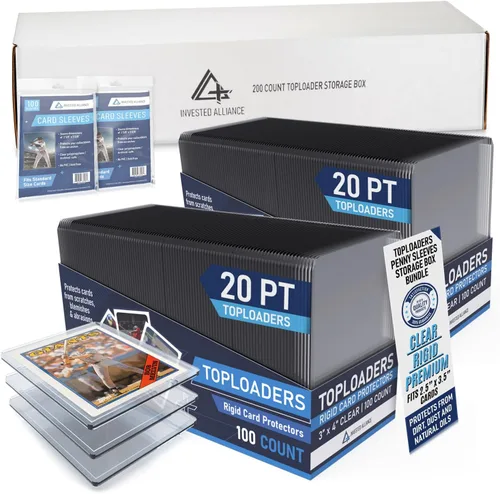 Vista 14 de Premium Seamless 20PT - 360PT Thick Top Loaders for Cards Top Loader Card Holder, Baseball Card Sleeves Hard Plastic, Hard Trading Cards Sleeves