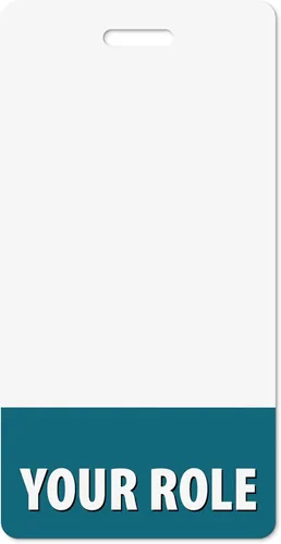 Vista 11 de Personalizado Badge Buddy – en color burdeos – Vertical – Tarjeta de respaldo de doble cara – Duradera y resistente al agua, ideal para profesores