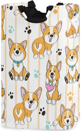 Vista 10 de visesunny Coloful - Cesta de colada grande con asa plegable y duradera, cesta de ropa, bolsa de lavandería, cubo de juguete para baño, dormitorio