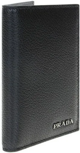 Vista 3 de Prada los hombres de piel negro largo cartera 2mv836Saffiano Nero + Mercurio