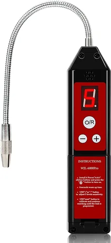 Wale&Morn Detector de fugas para fugas de gas halógeno, Detector de fugas de refrigerante de aire acondicionado con luz indicadora HVAC R22 R410A