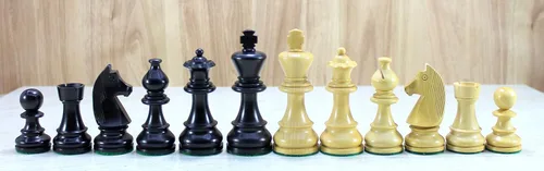 Vista 2 de StonKraft Edición Coleccionista Piezas de Ajedrez Madera Monedas Peones Ajedrez Figuras (3.75 pulgadas Negro)